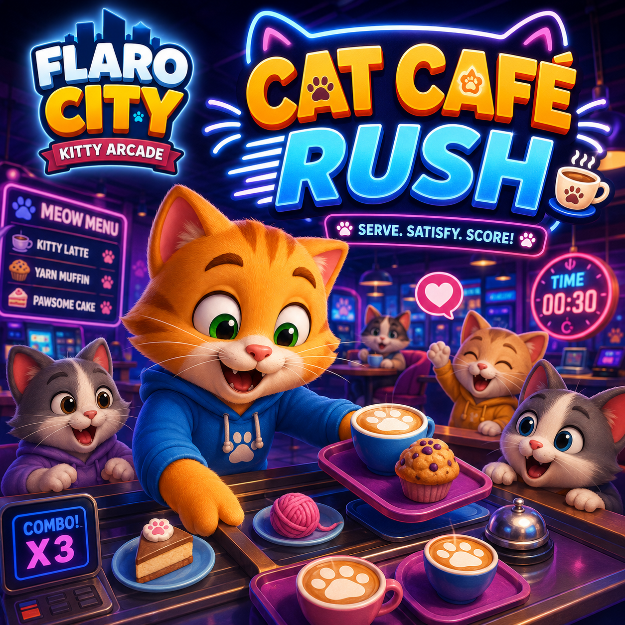 Cat Café Rush concept artwork
